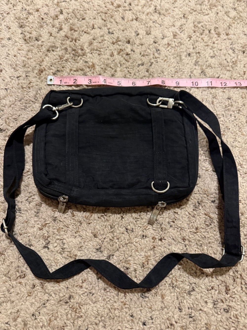 Baggallini Black Crossbody Nylon Organizer Bag - Picture 7 of 8